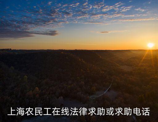 上海農(nóng)民工在線法律求助或求助電話