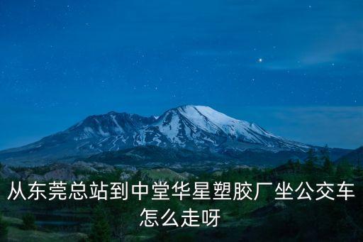 東莞總站到東莞中堂，東莞總站到中堂東向該怎么走