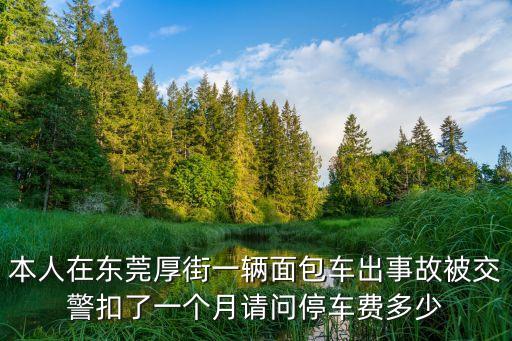 本人在東莞厚街一輛面包車出事故被交警扣了一個月請問停車費多少