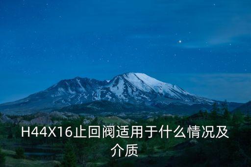 H44X16止回閥適用于什么情況及介質(zhì)