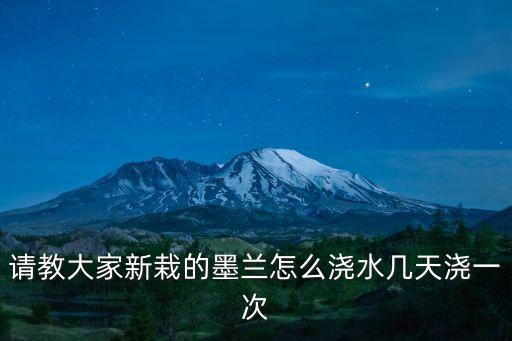 墨蘭多久澆一次水，墨蘭多久澆一次水
