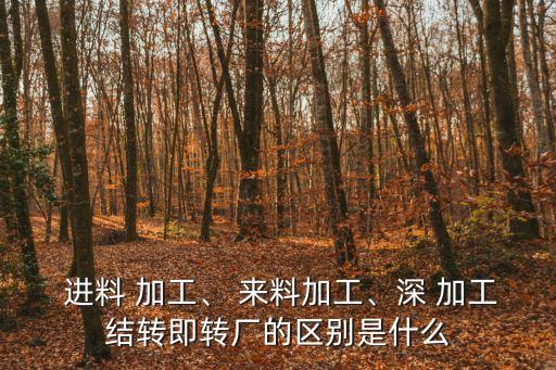 來料加工和進料加工的區別,進料/出料加工與一般貿易的區別