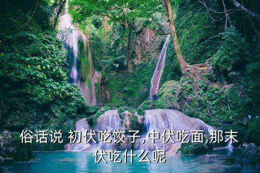 初伏吃什么,進入伏天狀態意味著進入三伏天