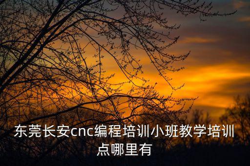 東莞長安cnc編程培訓小班教學培訓點哪里有