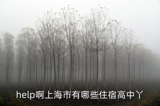 help啊上海市有哪些住宿高中丫