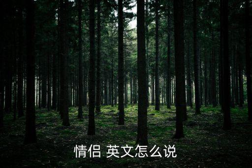 情侶 英文怎么說