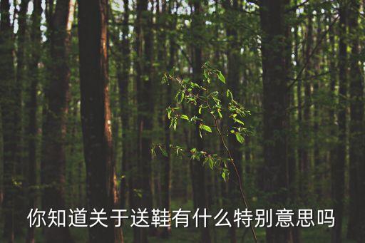 你知道關于送鞋有什么特別意思嗎