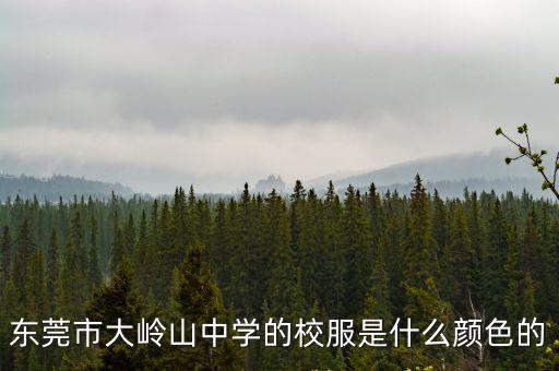 東莞市大嶺山中學的校服是什么顏色的