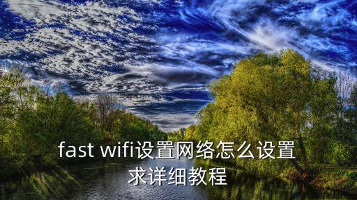 fast wifi設(shè)置網(wǎng)絡(luò)怎么設(shè)置求詳細教程