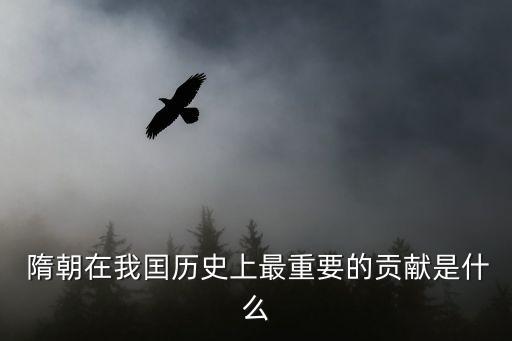  隋朝在我囯歷史上最重要的貢獻是什么