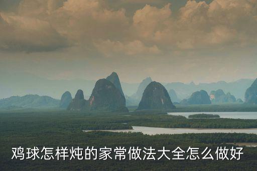 雞球怎樣燉的家常做法大全怎么做好