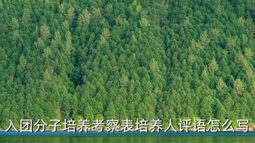 入團分子培養考察表培養人評語怎么寫