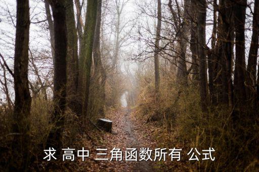 求 高中 三角函數所有 公式