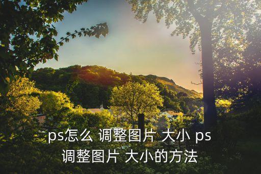 ps調整圖片大小,怎么用ps處理照片?