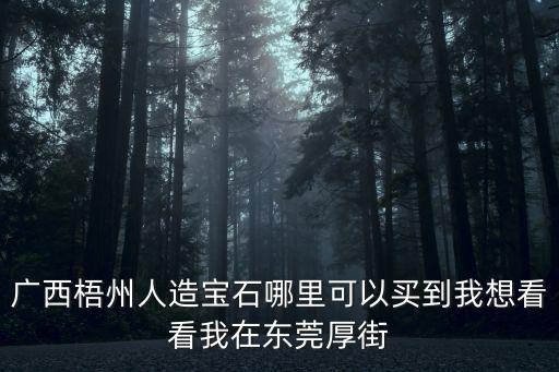 廣西梧州人造寶石哪里可以買到我想看看我在東莞厚街