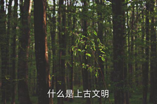 什么是上古文明