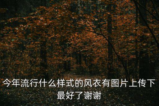 今年流行什么樣式的風衣有圖片上傳下最好了謝謝
