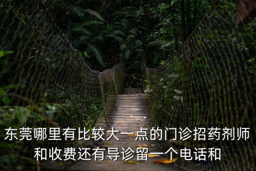 東莞哪里有比較大一點(diǎn)的門(mén)診招藥劑師和收費(fèi)還有導(dǎo)診留一個(gè)電話和