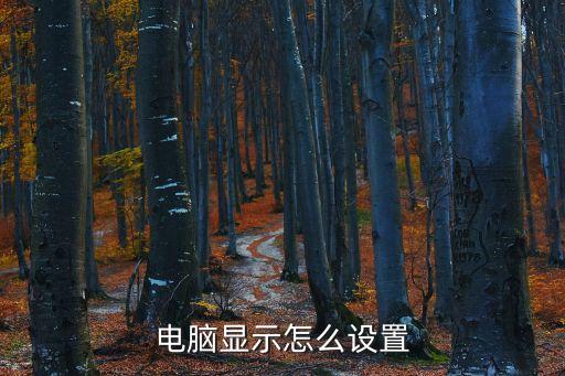 電腦顯示怎么設置