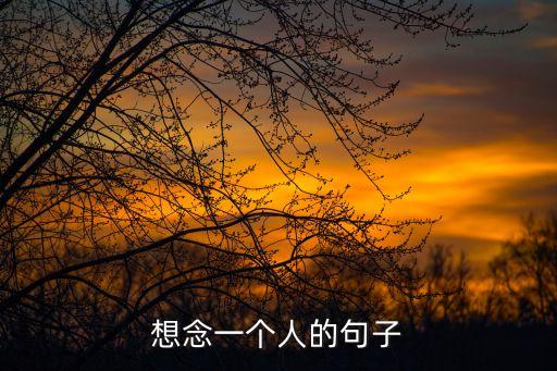 想念一個人的句子