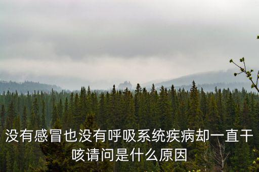 沒有感冒也沒有呼吸系統(tǒng)疾病卻一直干咳請問是什么原因