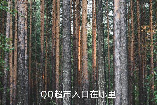 超市入口，QQ超市入口在哪里