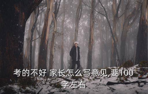 考的不好 家長(zhǎng)怎么寫(xiě)意見(jiàn),要100字左右