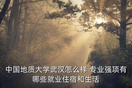 中國地質大學武漢怎么樣 專業強項有哪些就業住宿和生活