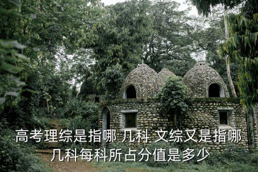 高考理綜是指哪 幾科 文綜又是指哪 幾科每科所占分值是多少