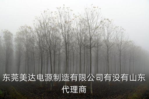 東莞美達電源制造有限公司有沒有山東代理商