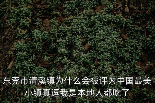 發現東莞制造之美，東莞市清溪鎮為什么會被評為中國最美小鎮真逗我是本地人都吃了
