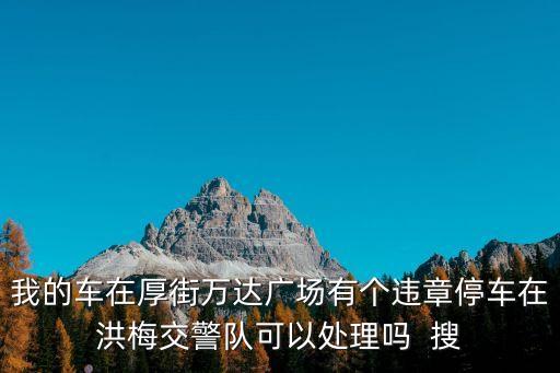 我的車在厚街萬達廣場有個違章停車在洪梅交警隊可以處理嗎  搜