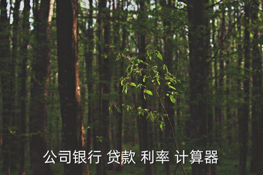商業貸款利率計算器,貸款計算器