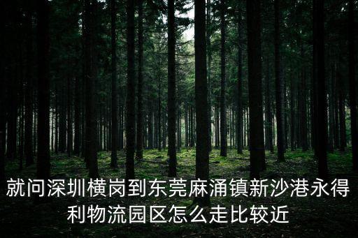 東莞永得利倉儲物流，就問深圳橫崗到東莞麻涌鎮(zhèn)新沙港永得利物流園區(qū)怎么走比較近