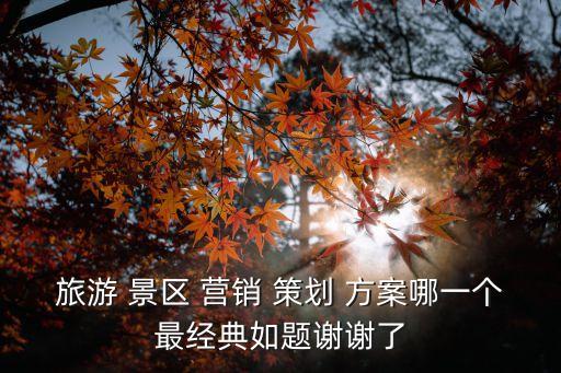 景區營銷策劃方案,有需要請到機構-2策劃-0/-推廣策略