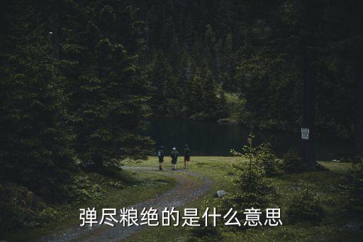 彈盡糧絕，彈盡糧絕的是什么意思