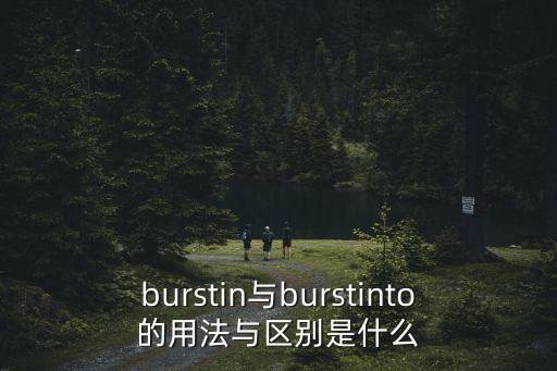 burstin與burstinto的用法與區別是什么