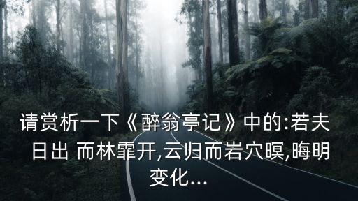 日出而林霏開,第二集:日出而林開日落而山東