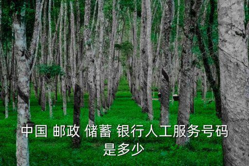 中國 郵政 儲蓄 銀行人工服務號碼是多少
