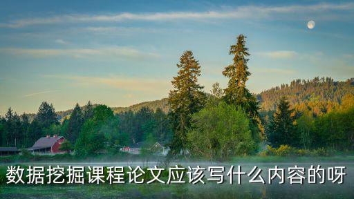 數據挖掘論文，數據挖掘論文可以有什么題目