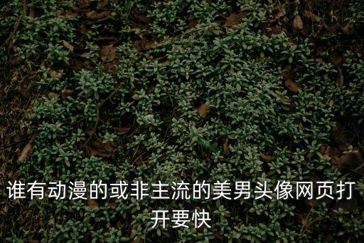 動漫頭像男生帥氣，求帥哥動漫頭像要帥的