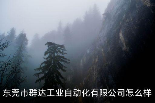 東莞市群達工業自動化有限公司怎么樣