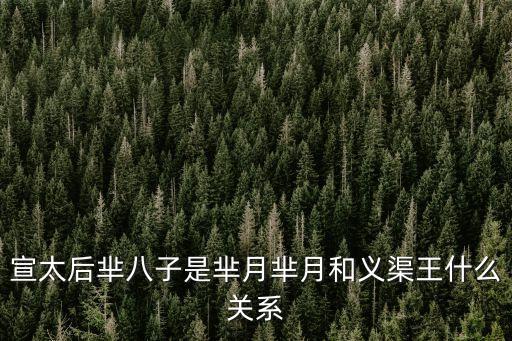 宣太后羋八子是羋月羋月和義渠王什么關系