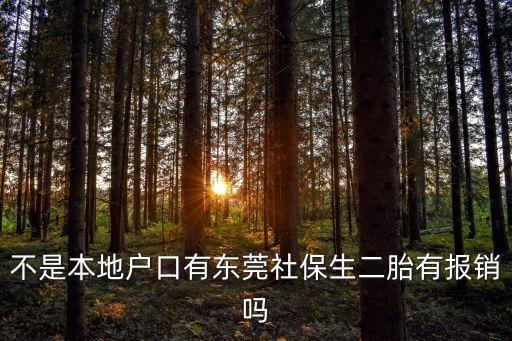不是本地戶口有東莞社保生二胎有報(bào)銷(xiāo)嗎