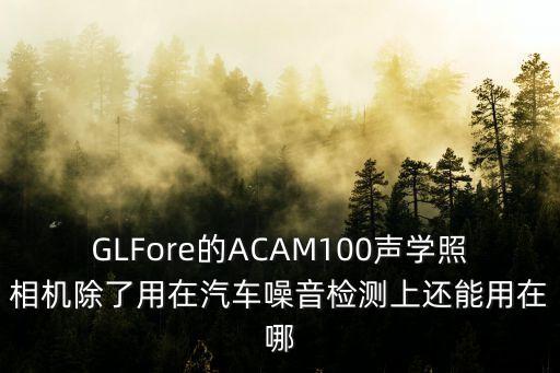 東莞河馬聲學(xué)有限公司，GLFore的ACAM100聲學(xué)照相機(jī)除了用在汽車噪音檢測上還能用在哪