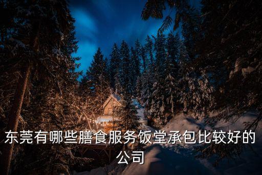 東莞塘廈可靠食堂承包哪家有名，東莞食堂承包哪家好