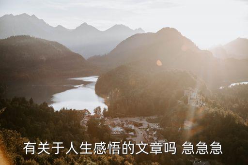 人生感悟文章，特別經(jīng)典感悟人生短文