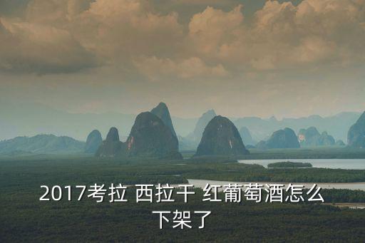 2017考拉 西拉干 紅葡萄酒怎么下架了