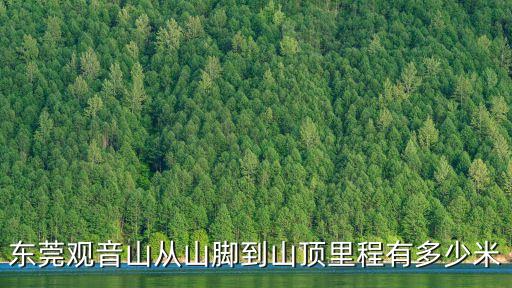 東莞觀音山從山腳到山頂里程有多少米