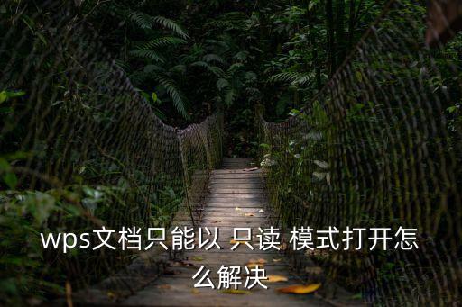 wps文檔只能以 只讀 模式打開怎么解決